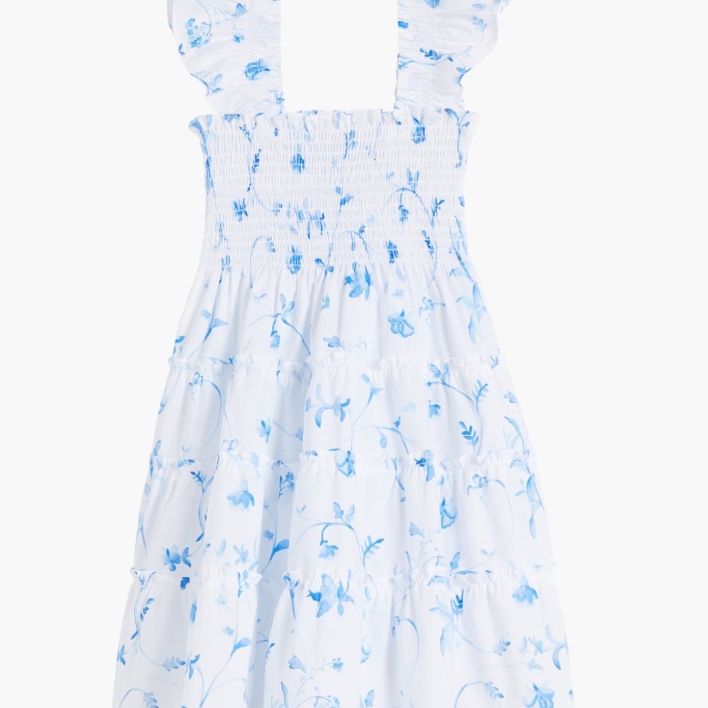 Hill House Home Tiny Dress, Blue Botanical: 12-18M